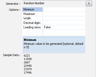 DTM Flat File Generator: random number generator options